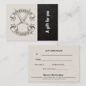 Barbershop en cuir look Certificat cadeau (Devant / Derrière)