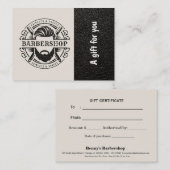 Barbershop en cuir look Certificat cadeau (Devant / Derrière)