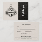 Barbershop en cuir look Certificat cadeau (Devant / Derrière)