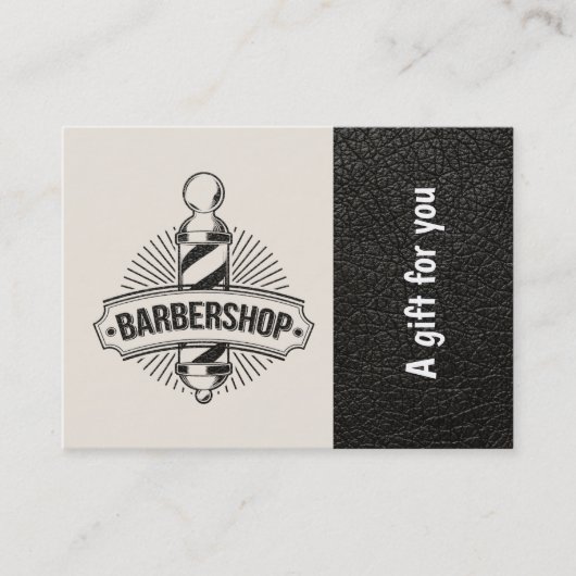 Barbershop en cuir look Certificat cadeau (Devant)