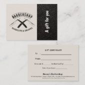 Barbershop en cuir look Certificat cadeau (Devant / Derrière)