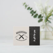 Barbershop en cuir look Certificat cadeau (Debout devant)