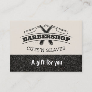 Barbershop en cuir look Certificat cadeau