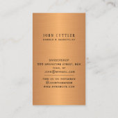 Barbershop gouden schaar paal kapper promotioneel visitekaartje (Achterkant)