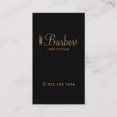 Barbershop gouden schaar paal kapper promotioneel visitekaartje (Voorkant)