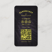 Barbershop Haarstylist Ggloed Barber's Pole Visitekaartje (Achterkant)