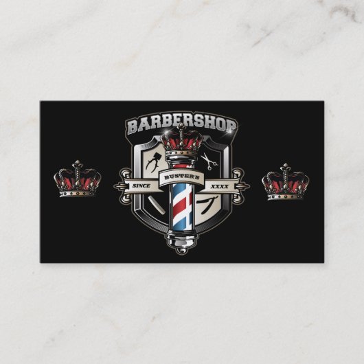Barbershop Klassic Logo personaliseren Visitekaartje (Voorkant)