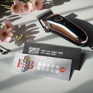 BarberShop Kroon Kapper Paal Kapsalon Loyaliteit Q Mini Visitekaartje