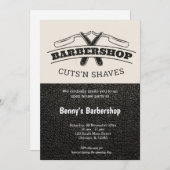 Barbershop leder open dag kaart (Voorkant / Achterkant)