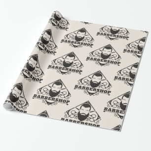 Barbershop leerlook cadeaupapier