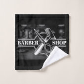 Barbershop logo bad handdoek (Wasdoekje)