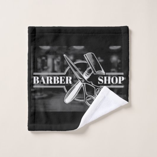Barbershop logo bad handdoek (Wasdoekje)