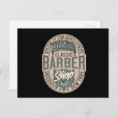  Barbershop Logo Briefkaart (Voorkant / Achterkant)