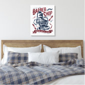 barbershop Logo Canvas Afdrukken (Insitu (Slaapkamer))