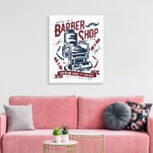 barbershop Logo Canvas Afdrukken (Insitu (Woonkamer))