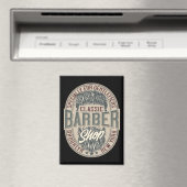  Barbershop Logo Magneet (Insitu (Vaatwasser))
