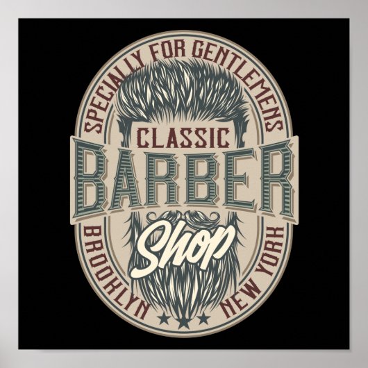 Barbershop Logo Poster (Voorkant)