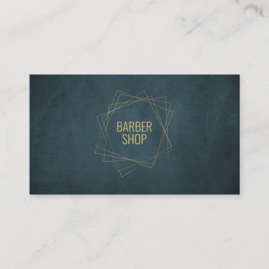 Barbershop luxe marine or rendez-vous modèle (Devant)