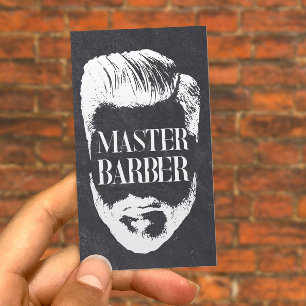 Barbershop Master Barber  Chalkboard Hair Visitekaartje