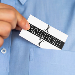 Barbershop moderne Carte de visite de typographie 