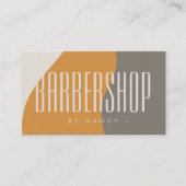 Barbershop moderne Earth Tones Carte de visite rus (Devant)