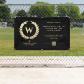 Barbershop moderne Heures d'ouverture Bannière or (En situation)