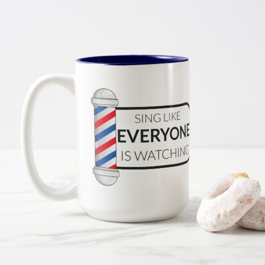 Barbershop Music SING Mug (Avec donut)