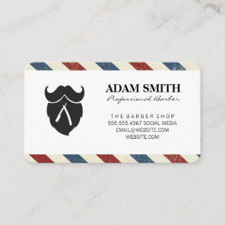 Barbershop Mustache Beard Benoeming Afsprakenkaartje
