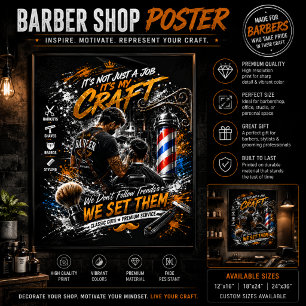 Barbershop Muur Kunst Poster