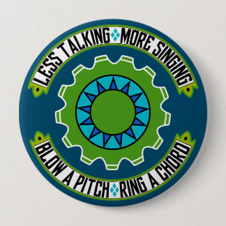 Barbershop Pitch Pipe Rehearsal Ronde Button 4,0 Cm