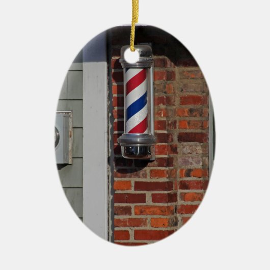 Barbershop-poolvector Keramisch Ornament (Voorkant)