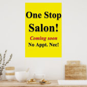 Barbershop Posters Un stand Salon Bientôt (Cuisine)