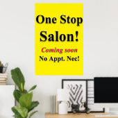 Barbershop Posters Un stand Salon Bientôt (Bureau à domicile)