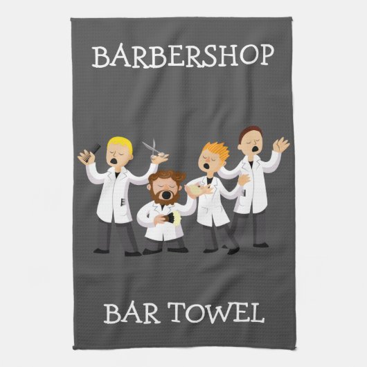 Barbershop Quartet Bar Serviette Personnaliser (Vertical)