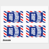 Barbershop Rechthoekige Sticker (Vel)