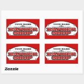 Barbershop Rechthoekige Sticker (Vel)
