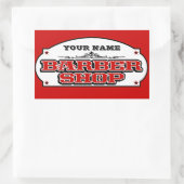 Barbershop Rechthoekige Sticker (Tas)