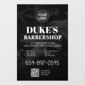 Barbershop Services Aangepaste Walk In Window Clin Raamsticker (Vel)