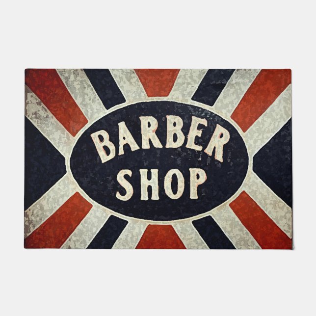 Barbershop Sign 2 Doormat Deurmat (Voorkant)