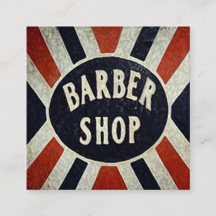 Barbershop Sign Square Personaliseren Vierkante Visitekaartje