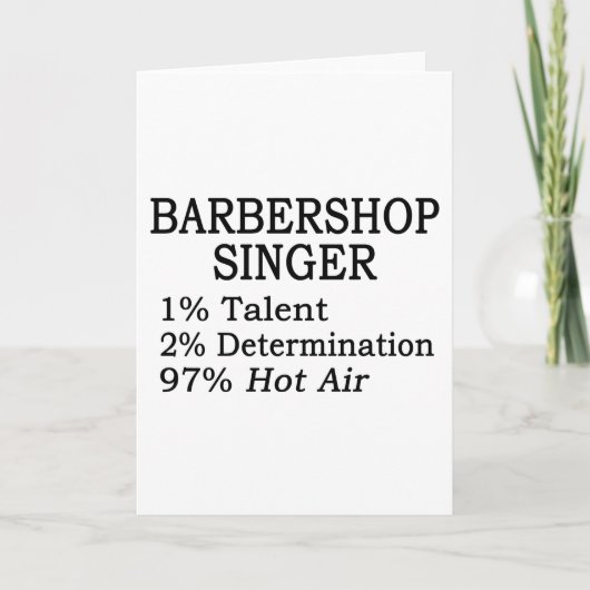 Barbershop Singer Hot Air Kaart (Voorkant)