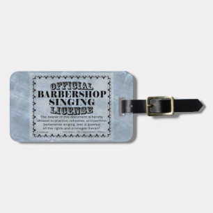 Barbershop Singing License Bagagelabel
