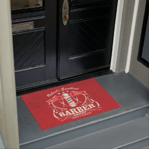 Barbershop stylist Barber Entrance Dep Rood Deurmat