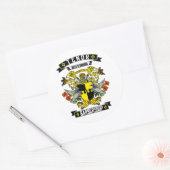 Barbershop Tenor Coat of Arms Ronde Sticker (Envelop)