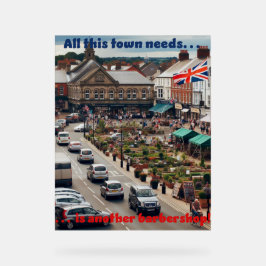 Barbershop Town Acryl Bord