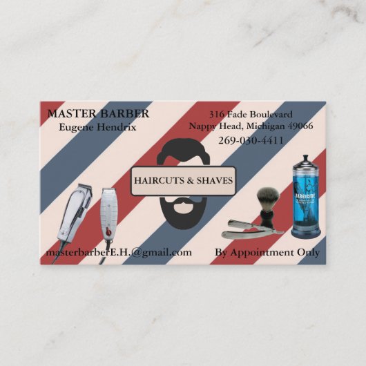 Barbershop Visitekaartje (Voorkant)