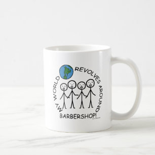 Barbershop - World Revolves omringt Koffiemok