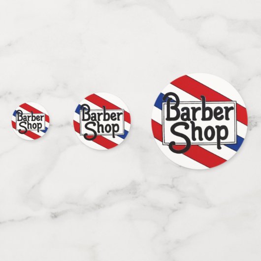 Barbershops tekenen Confetti (Achterkanten)