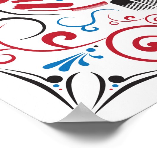 barberwinkel poster (Hoek)