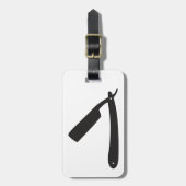 barberwinkel razor bagagelabel (Voorkant verticaal)